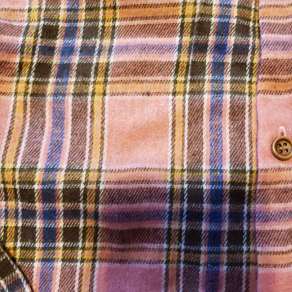 SSLR NWT Men's Orange Flannel Button Up  Shirt Sz M - Picture 4 of 7